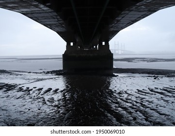 Sheltering From The Rain Under The Severn Bridge 