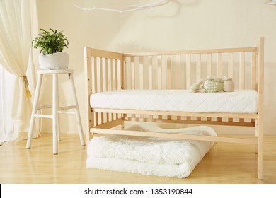 Shelves with hanger in modern baby room