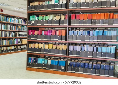 Shelves With Old Books And Journals