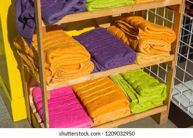 colourful beach towels