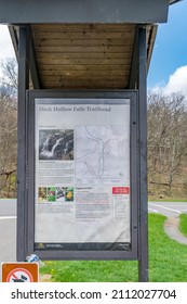 Shenandoah , VA - May 8th 2016: Sign For Dark Hallow Falls Trailhead