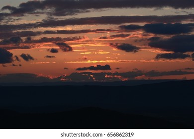 Shenandoah Valley Sunset With Brilliant Clouds