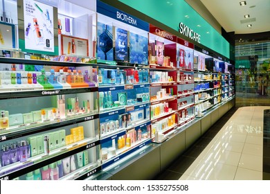 SHENZHEN, CHINA - CIRCA APRIL, 2019: Goods On Display At Sephora Store In Shenzhen, China. Sephora Is A Paris-based French Multinational Chain Of Personal Care And Beauty Stores.