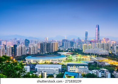 Shenzhen, China Financial District Skyline.