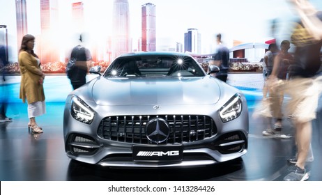 Shenzhen, China - June 1, 2019: 2020 Mercedes-AMG GT Coupe At 2019 International Auto Show In Shenzhen, China. 