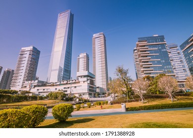 SHENZHEN, CHINA - NOV 13:Modern Skyscrapers In Shenzhen Bay On Nov 13, 2019. Shenzhen Is One Of The Major Economic Cities In China