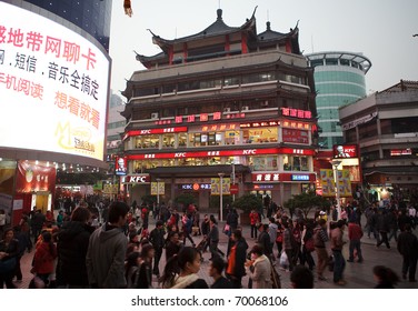 SHENZHEN, CHINA-JAN 26: Shoppers And Visitors Crowd The Famous Dongmen Pedestrian Street On Jan 26, 2011 In Shenzhen, China, Ahead Of The Upcoming Chinese New Year, The Year Of The Rabbit.