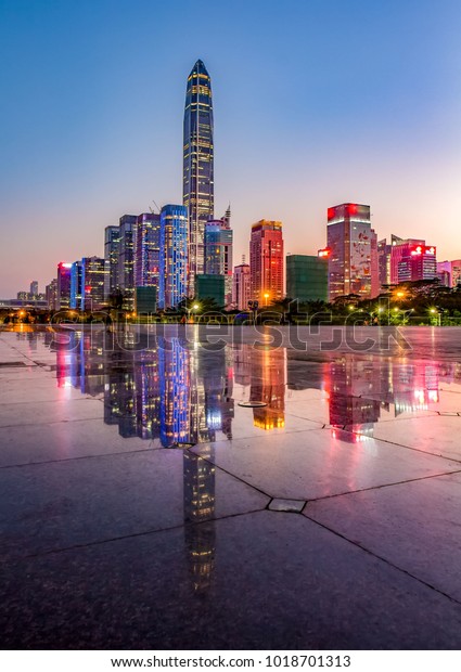 Shenzhen Civic Center Skyline Stock Photo 1018701313 Shutterstock