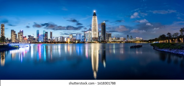 Shenzhen Houhai Talent Park City Skyline At Night