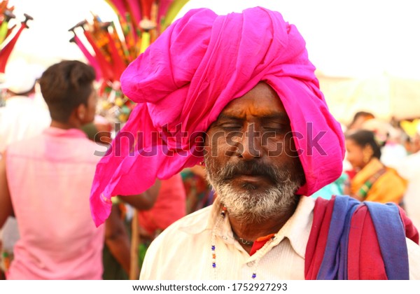 Shepherd Portraits Biroba Temple Fair Arewadisangali Stock Photo ...