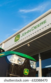 Shepparton, Australia - April 16, 2017: John Deere Is An American Manufacturer Of Agricultural, Forestry And Construction Machinery. This Dealership Is In Shepparton.