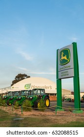 Shepparton, Australia - April 16, 2017: John Deere Is An American Manufacturer Of Agricultural, Forestry And Construction Machinery. This Dealership Is In Shepparton.