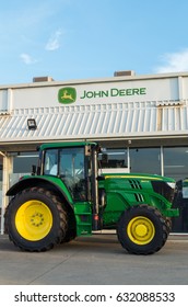 Shepparton, Australia - April 16, 2017: John Deere Is An American Manufacturer Of Agricultural, Forestry And Construction Machinery. This Dealership Is In Shepparton.