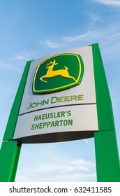 Shepparton, Australia - April 16, 2017: John Deere Is An American Manufacturer Of Agricultural, Forestry And Construction Machinery. This Dealership Is In Shepparton.