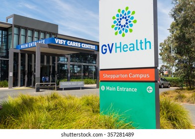 Shepparton, Australia - December 30, 2015: Goulburn Valley Health Operates A 300 Bed Acute And Extended Care Hospital Facility In Shepparton, Servicing The Goulburn Valley Rural Area.