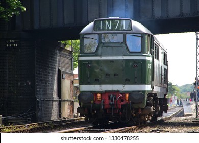 SHERINGHAM, NORFOLK, UK - MAY 26, 2013: Ex British Rail Class 31 No. D5631 (31207) Carries Out A Positioning Move At Sheringham During The North Norfolk Railway's 'Dad's Army Event' Weekend.