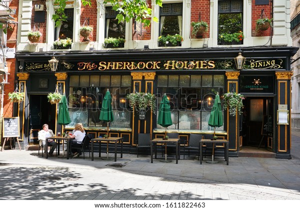 Sherlock Holmes Restaurantpub Northumberland Avenue London Stock Photo ...