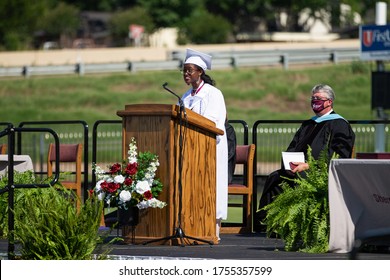 Sherman, TX / United States - June 12 2020: Sherman High School Graduates The Class Of 2020 On June 12 At Bearcat Stadium.