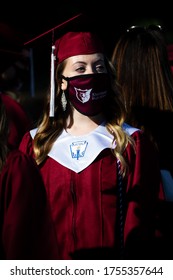 Sherman, TX / United States - June 12 2020: Sherman High School Graduates The Class Of 2020 On June 12 At Bearcat Stadium.