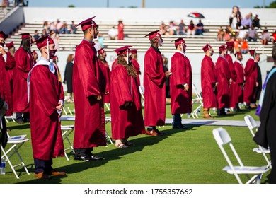 Sherman, TX / United States - June 12 2020: Sherman High School Graduates The Class Of 2020 On June 12 At Bearcat Stadium.