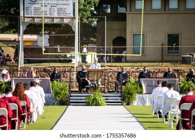 Sherman, TX / United States - June 12 2020: Sherman High School Graduates The Class Of 2020 On June 12 At Bearcat Stadium.