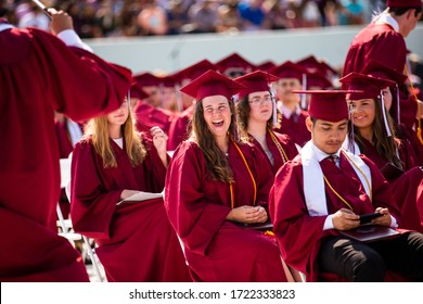 Sherman, TX / United States - May 24, 2019: Sherman High School Graduates The Class Of 2019 On The Morning Of May 24 At Bearcat Stadium.