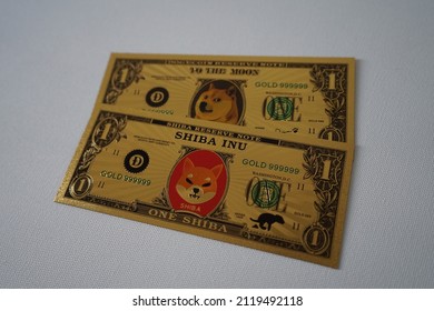 Shiba Inu Dodge Coin Cryptocurrency Savings Note