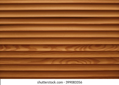 Shield With A Large Number Of Parallel Wooden Logs Texture. Wood Blinds.