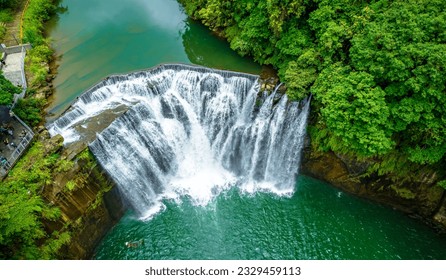 Shifen Waterfall in Pingxi District, New Taipei City.