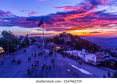 Shimla, Himachal Pradesh, India - 09:09:2021 : Rainfall In Shimla 