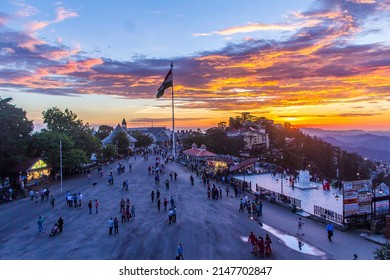 Shimla, Himachal Pradesh, India - 09:09:2021 : Rainfall In Shimla