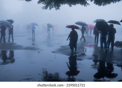 Shimla, Himachal Pradesh, India - 09:09:2021 : Rainfall In Shimla 