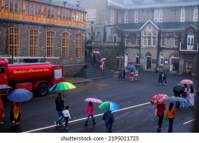 Shimla, Himachal Pradesh, India - 09:09:2021 : Rainfall In Shimla 