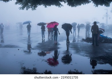 Shimla, Himachal Pradesh, India - 09:09:2021 : Rainfall In Shimla 