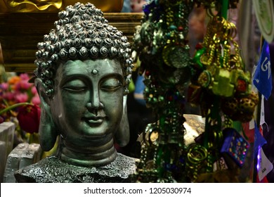 Shimla, Himachal Pradesh - October 13 2018 : Buddha Statue At A Gift Shop In Shimla