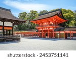 Shimogamo Shrine, aka Kamo mioya jinja, located in Shimogamo district of Kyoto, Kansai, Japan