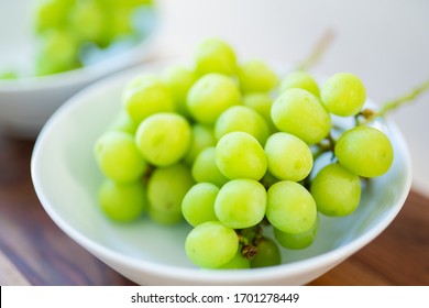 Shine Muscat Grape On A Dish