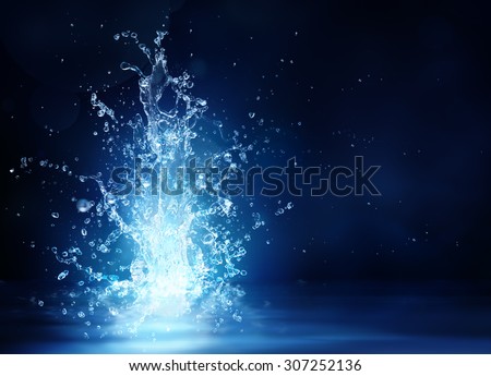 shine source - fantasy of water for freshness concept - beauty in nature
