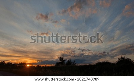 shine, sunset, cloud, summer, spring