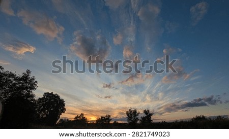 shine, sunset, cloud, summer, spring
