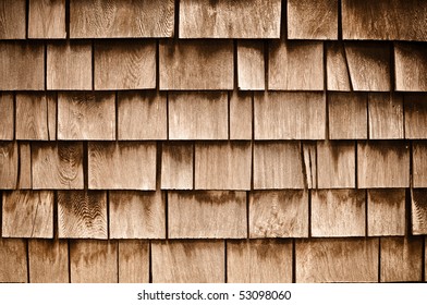 Shingle  Aged Wooden Background with Copyspace