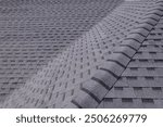 Shingles texture - close up view of asphalt roofing shingles