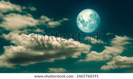 Similar – Image, Stock Photo shines the full moon at night all stay awake
