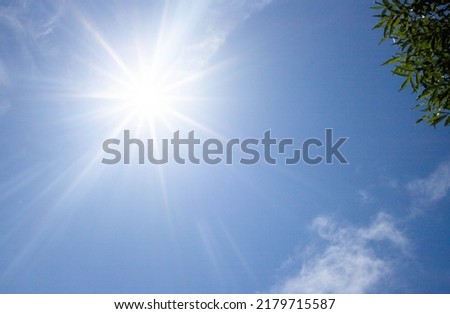 shining sun heat wave background