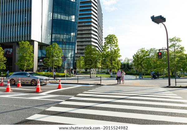Shinjuku City, Tokyo, Japan - June 12,\
2021: Japan Sport Olympic Square. The first two floors house the\
Japan Olympic Museum, which opened in September\
2019.