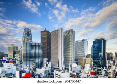 Shinjuku, Tokyo, Japan Financial District Cityscape.