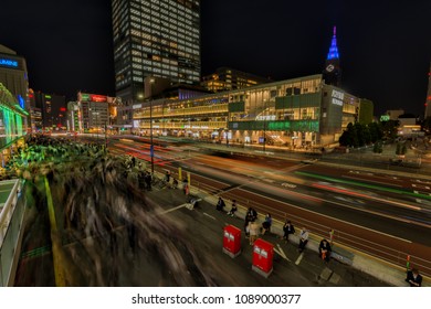 Shinjuku, Tokyo / Japan - May 12 , 2018: World's Busiest Train Station- Shinjuku. The Newest Station - Seibu Line. 