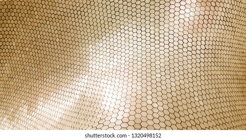 Shinny Hexagonal Texture. Luxury Metalic Texture