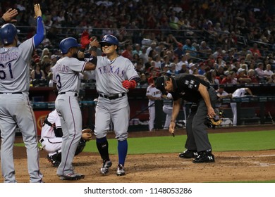 Shin-Soo Choo Hit A 3 Run Homer At Chase Field In Phoenix Arizona USA July 30,2018.