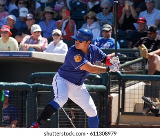 Shin-Soo Choo Right Fielder For The Texas Rangers At Surprise Stadium In Surprise Arizona USA March 24,2017.